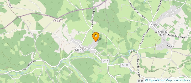 localisation de l'entreprise MONSIEUR DOMINIQUE MILEGIA  MILHAC