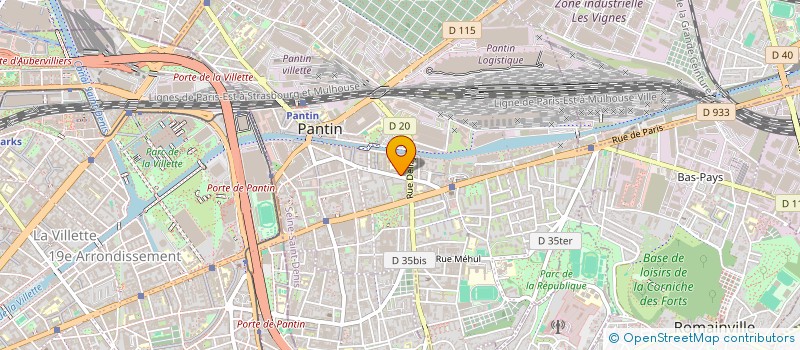 localisation de l'entreprise MONSIEUR DOMINIQUE MONTOUT  PANTIN