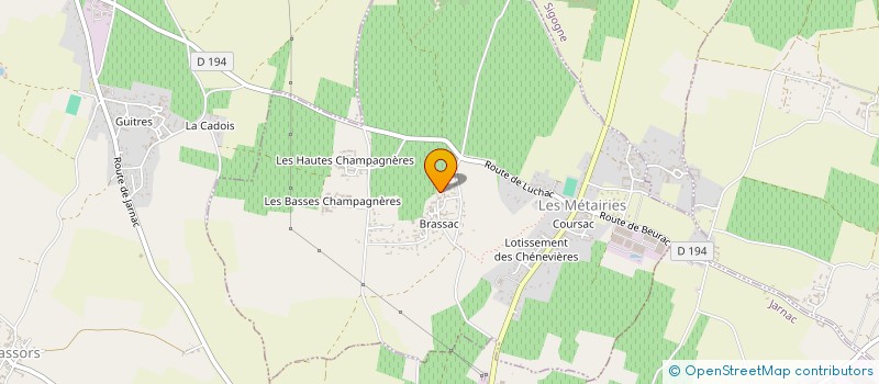 localisation de l'entreprise MONSIEUR DOMINIQUE MORAND  LES METAIRIES