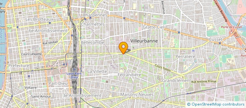 localisation de l'entreprise MONSIEUR DOMINIQUE PENIGAUD  VILLEURBANNE