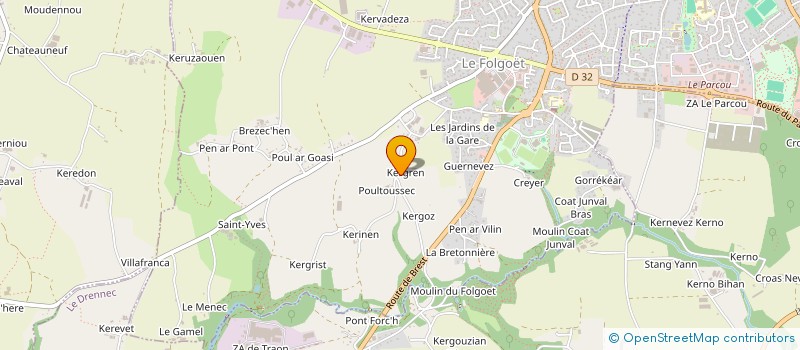 localisation de l'entreprise MONSIEUR DOMINIQUE PENNORS  LE FOLGOET