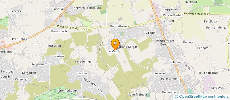 localisation de l'entreprise MONSIEUR DOMINIQUE PERON  PLOMEUR