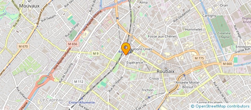 localisation de l'entreprise MONSIEUR DOMINIQUE PIAT  ROUBAIX