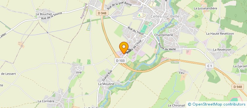 localisation de l'entreprise MONSIEUR DOMINIQUE PITAU  CELLES-SUR-BELLE
