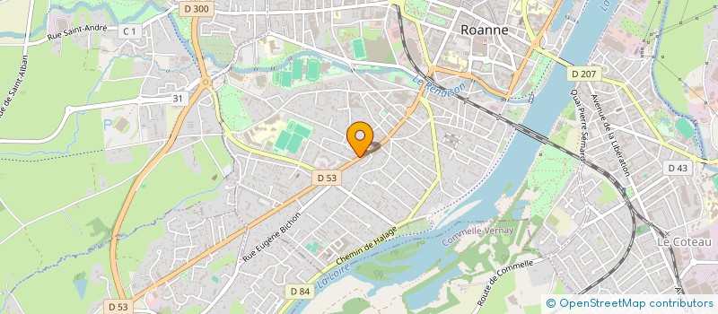 localisation de l'entreprise MONSIEUR DOMINIQUE POIRIER  ROANNE