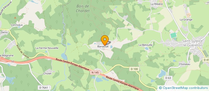 localisation de l'entreprise MONSIEUR DOMINIQUE POUZEAUD  SAINT-SULPICE-LE-GUERETOIS