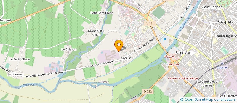 localisation de l'entreprise MONSIEUR DOMINIQUE PRADIER à COGNAC