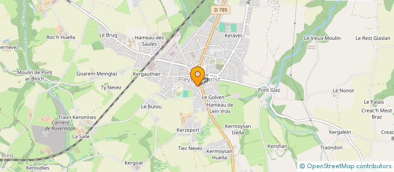 localisation de l'entreprise MONSIEUR DOMINIQUE QUERTAINMONT  PLEYBER-CHRIST