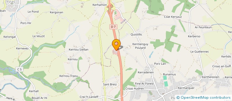 localisation de l'entreprise MONSIEUR DOMINIQUE RAOULT  GOMMENEC'H