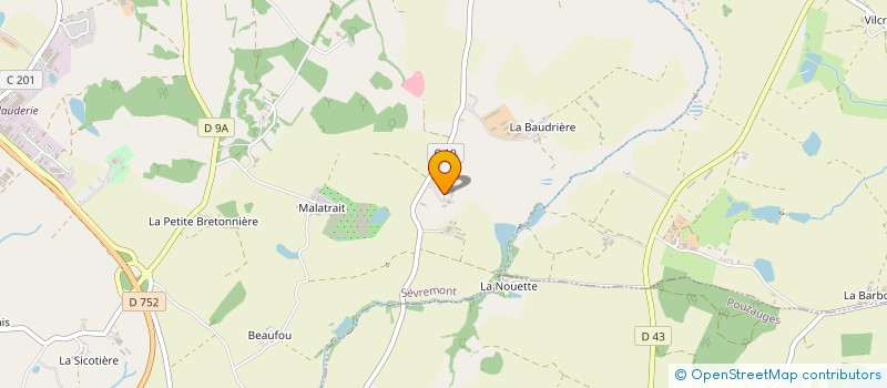 localisation de l'entreprise MONSIEUR DOMINIQUE RAUTURIER  SEVREMONT