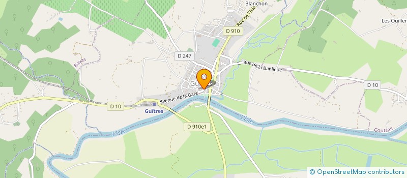 localisation de l'entreprise MONSIEUR DOMINIQUE RICAUD  GUITRES