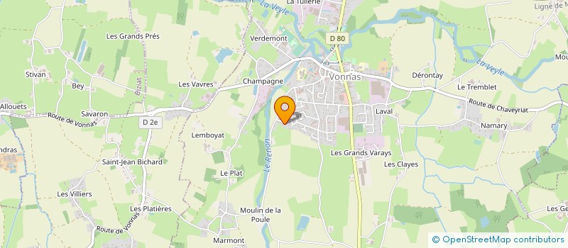 localisation de l'entreprise MONSIEUR DOMINIQUE RUAUD à VONNAS