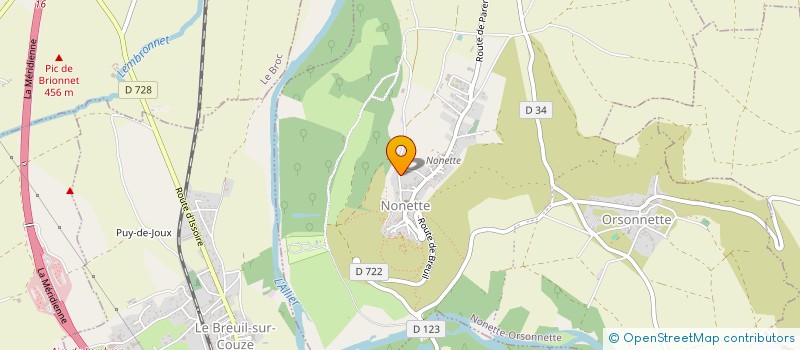 localisation de l'entreprise MONSIEUR DOMINIQUE SERGE BOISSIER  NONETTE-ORSONNETTE