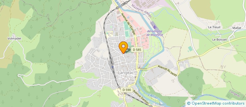 localisation de l'entreprise MONSIEUR DOMINIQUE TAVERNIER  LANGEAC