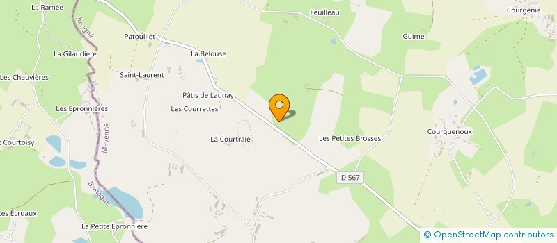 localisation de l'entreprise MONSIEUR DOMINIQUE TESNIERE à JUVIGNE