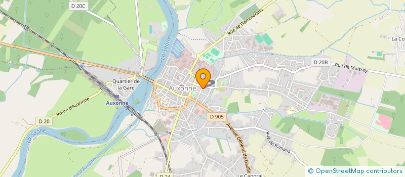 localisation de l'entreprise MONSIEUR DOMINIQUE THEUREAUX  AUXONNE