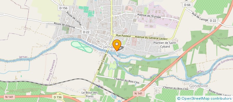 localisation de l'entreprise MONSIEUR DOMINIQUE TOUTEAU à JARNAC