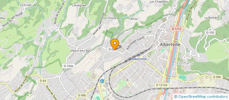 localisation de l'entreprise MONSIEUR DOMINIQUE TURETTA à ALBERTVILLE