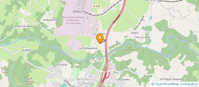 localisation de l'entreprise MONSIEUR DOMINIQUE VERLET  BESSINES-SUR-GARTEMPE