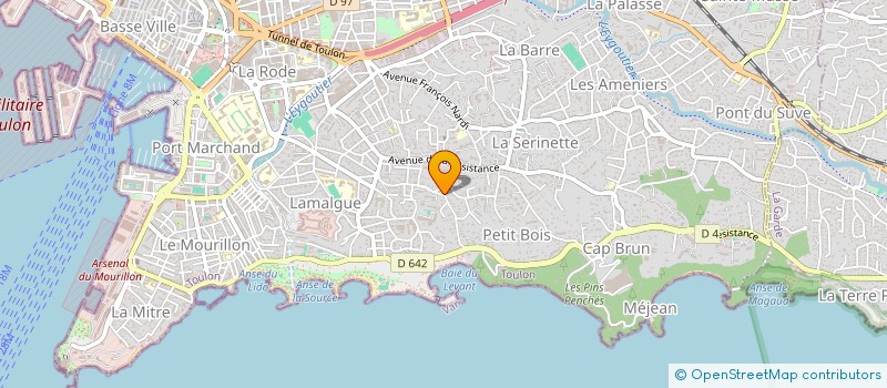 localisation de l'entreprise MONSIEUR DOMINIQUE VERROUST à TOULON