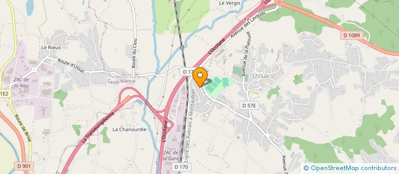 localisation de l'entreprise MONSIEUR DOMINIQUE VIOSSANGE  USSAC