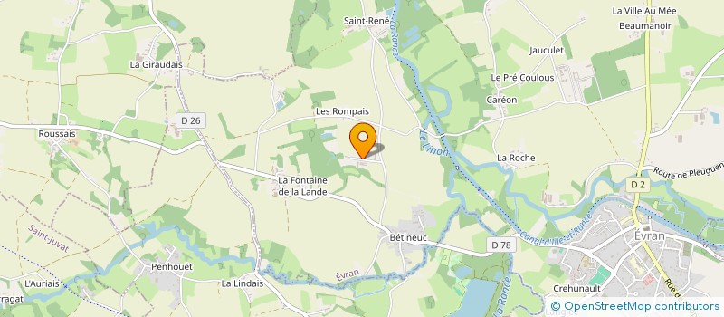 localisation de l'entreprise MONSIEUR DOMINIQUE VIVIER  EVRAN