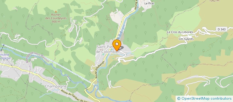 localisation de l'entreprise MONSIEUR DOMINIQUE VOLLE  SAINT-PIERRE-DE-COLOMBIER