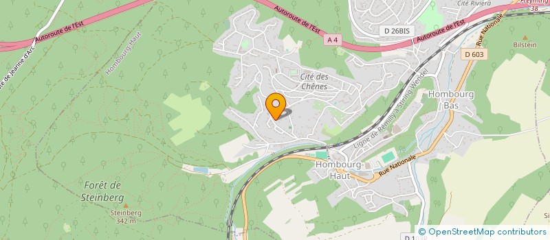 localisation de l'entreprise MONSIEUR DOMINIQUE WENDLING  HOMBOURG-HAUT