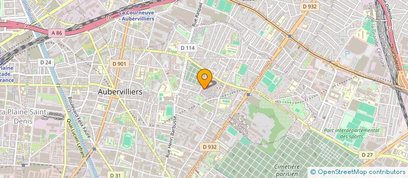 localisation de l'entreprise MONSIEUR DOMINIQUE YENK à AUBERVILLIERS