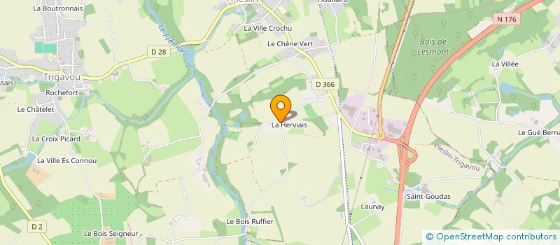 localisation de l'entreprise MONSIEUR DOMIQUE PIGEON  PLESLIN-TRIGAVOU