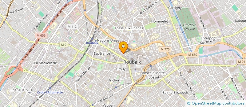 localisation de l'entreprise MONSIEUR DONALD HILLSON à ROUBAIX