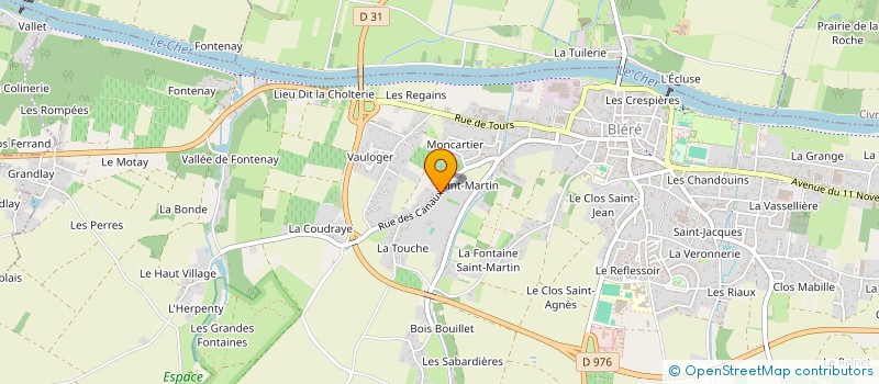 localisation de l'entreprise MONSIEUR DONATIEN BARILLER  BLERE