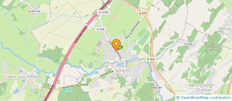 localisation de l'entreprise MONSIEUR DONATIEN BERT  SELLIERES