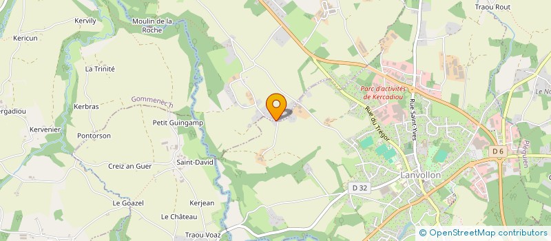 localisation de l'entreprise MONSIEUR DONATIEN LE VOGUER  LANVOLLON