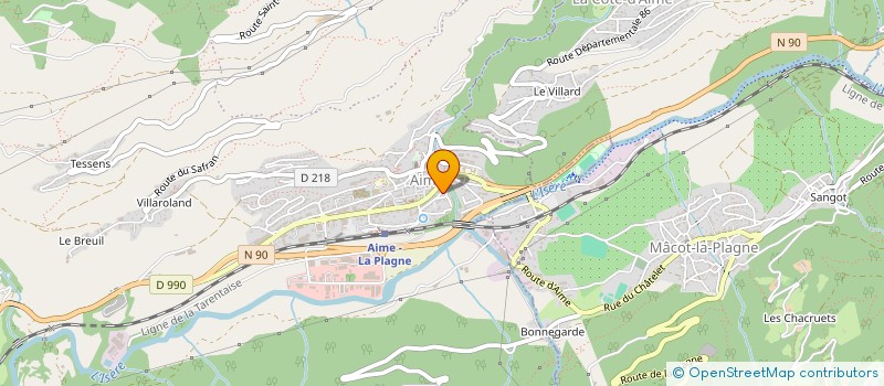 localisation de l'entreprise MONSIEUR DONIN BARRAL  LA PLAGNE TARENTAISE