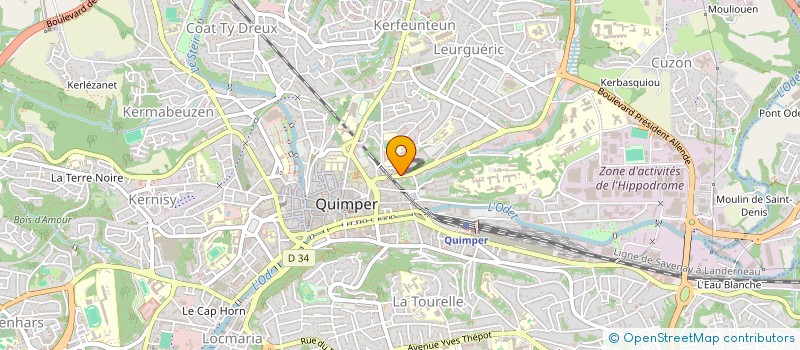 localisation de l'entreprise MONSIEUR DONOVAN HOARAU  QUIMPER