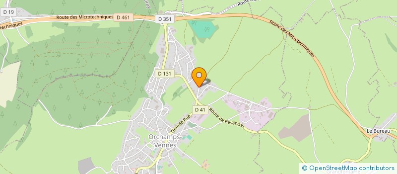 localisation de l'entreprise MONSIEUR DORIAN BILLAMBOZ  ORCHAMPS-VENNES