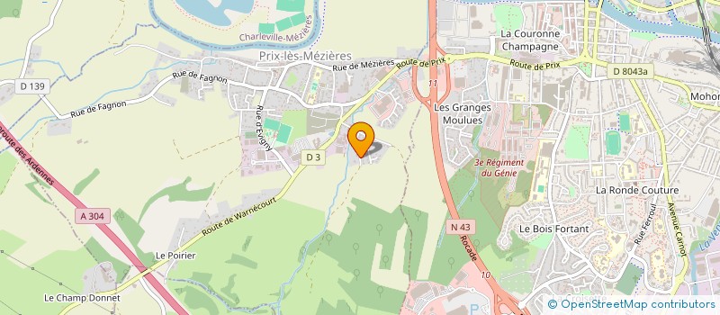 localisation de l'entreprise MONSIEUR DORIAN BINSE à PRIX-LES-MEZIERES