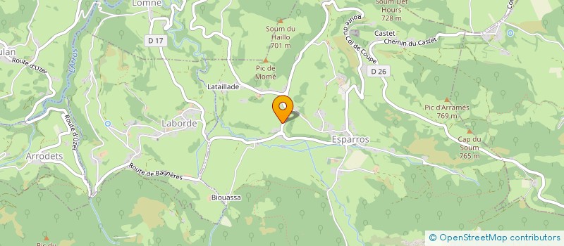 localisation de l'entreprise MONSIEUR DORIAN DONNADIEU  ESPARROS