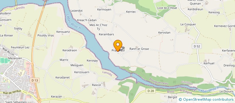 localisation de l'entreprise MONSIEUR DORIAN DUCROUT  PLOUGUERNEAU