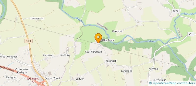 localisation de l'entreprise MONSIEUR DORIAN LE PLUART  PONT-AVEN