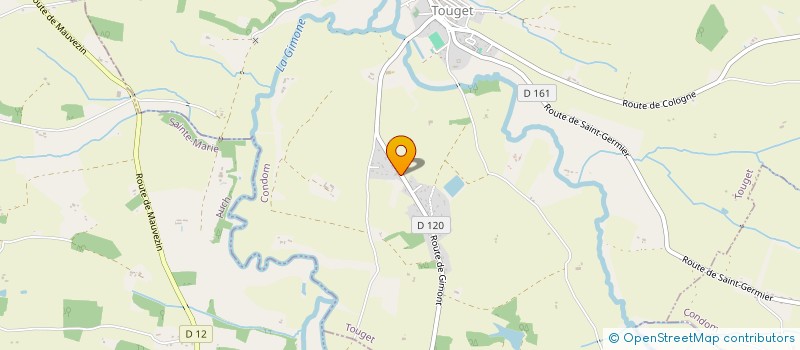 localisation de l'entreprise MONSIEUR DORIAN MASSAGLIA  TOUGET