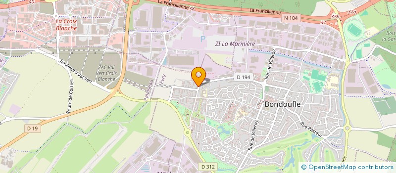 localisation de l'entreprise MONSIEUR DORIAN RAIMOND  BONDOUFLE