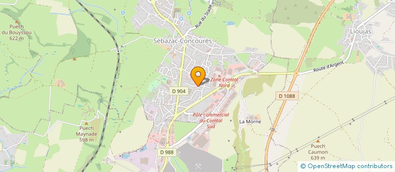 localisation de l'entreprise MONSIEUR DORIAN RECOPE  SEBAZAC-CONCOURES