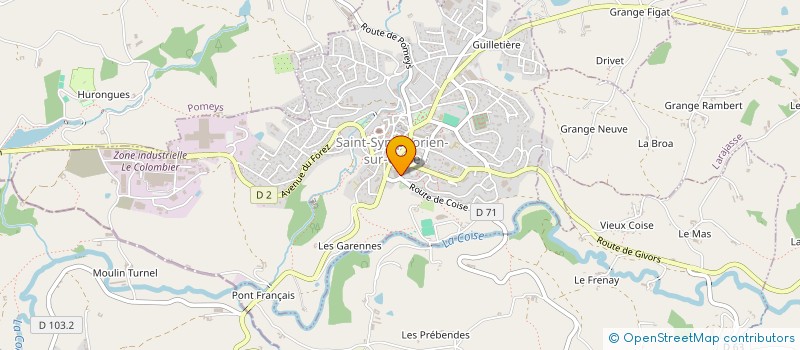 localisation de l'entreprise MONSIEUR DORIAN ZUSSY à SAINT-SYMPHORIEN-SUR-COISE
