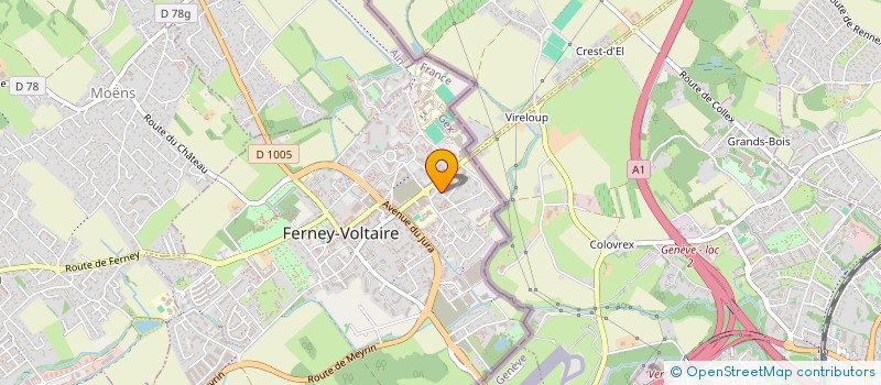 localisation de l'entreprise MONSIEUR DORIF CHASTAGNER à FERNEY-VOLTAIRE