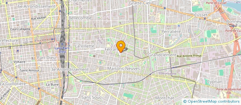 localisation de l'entreprise MONSIEUR DORIN CAPCELEA  VILLEURBANNE