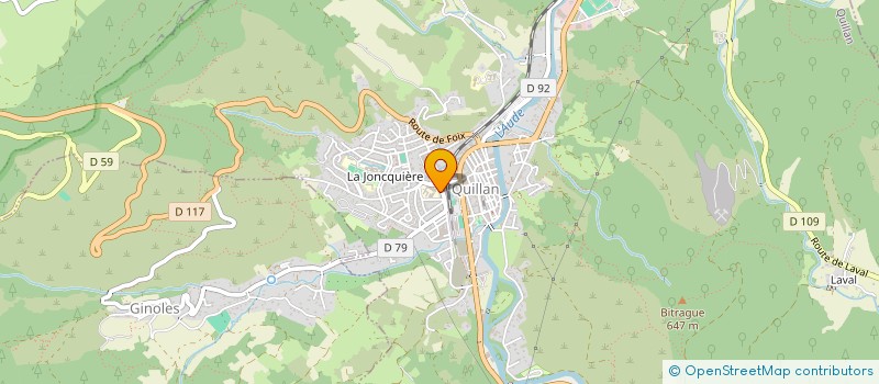 localisation de l'entreprise MONSIEUR DOUGLAS BRAMLEY à QUILLAN