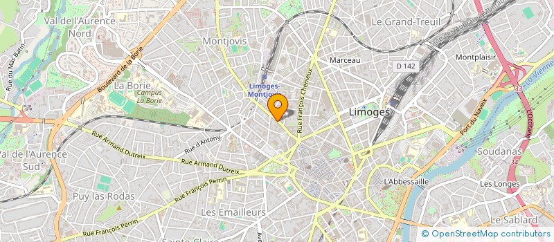 localisation de l'entreprise MONSIEUR DRAGAN PEJOVIC à LIMOGES