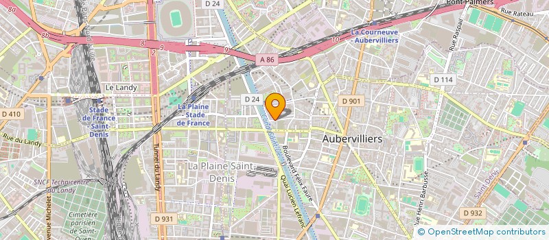localisation de l'entreprise MONSIEUR DRAMANE DEMBELE  AUBERVILLIERS
